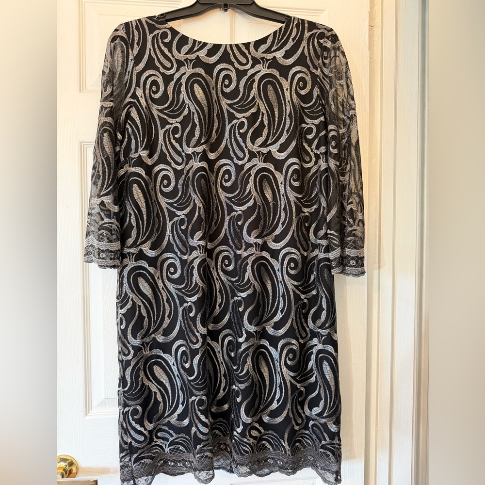 Alex Marie Cocktail Dress black silver size 16 - Picture 3 of 11